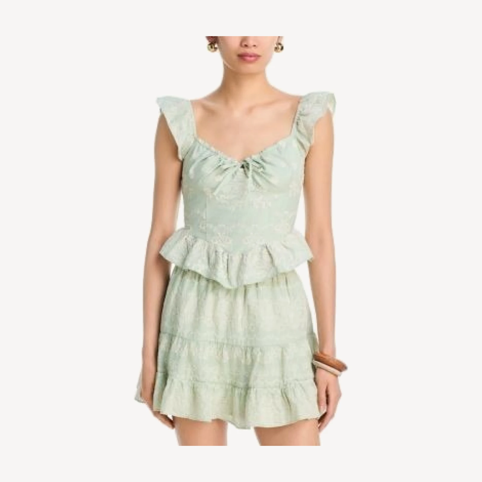 Aqua x Agua Bendita Embroidered Bustier Top - Exclusive
