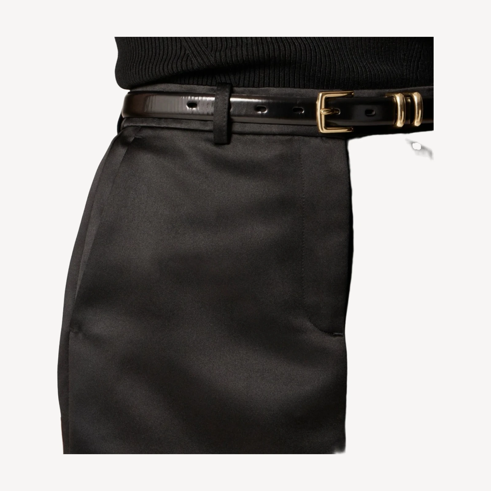 Mini trouser skirt in duchesse satin