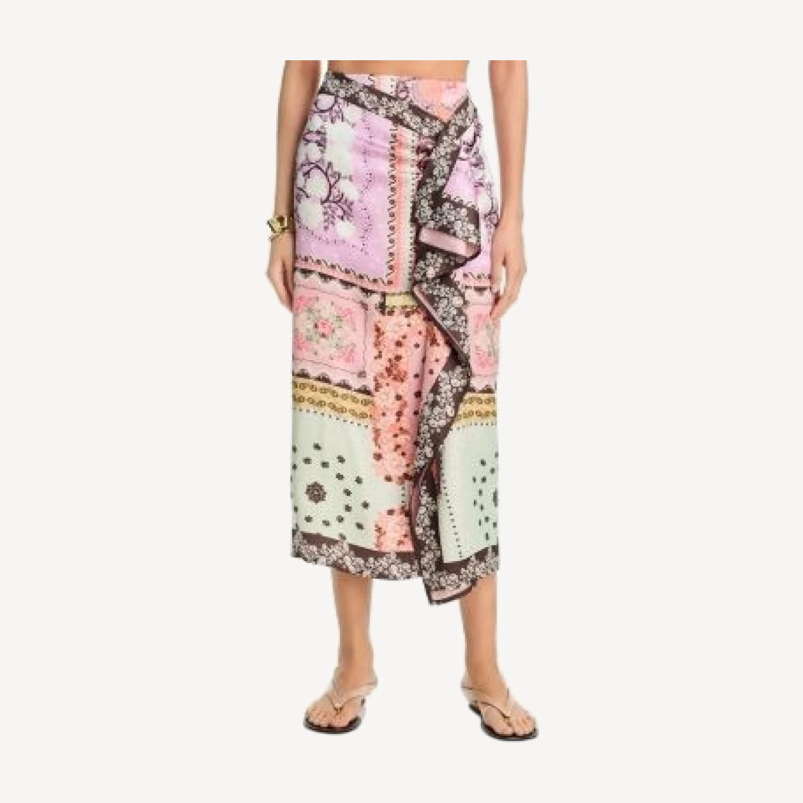 Aqua x Agua Bendita Ruffle Wrap Maxi Skirt - Exclusive