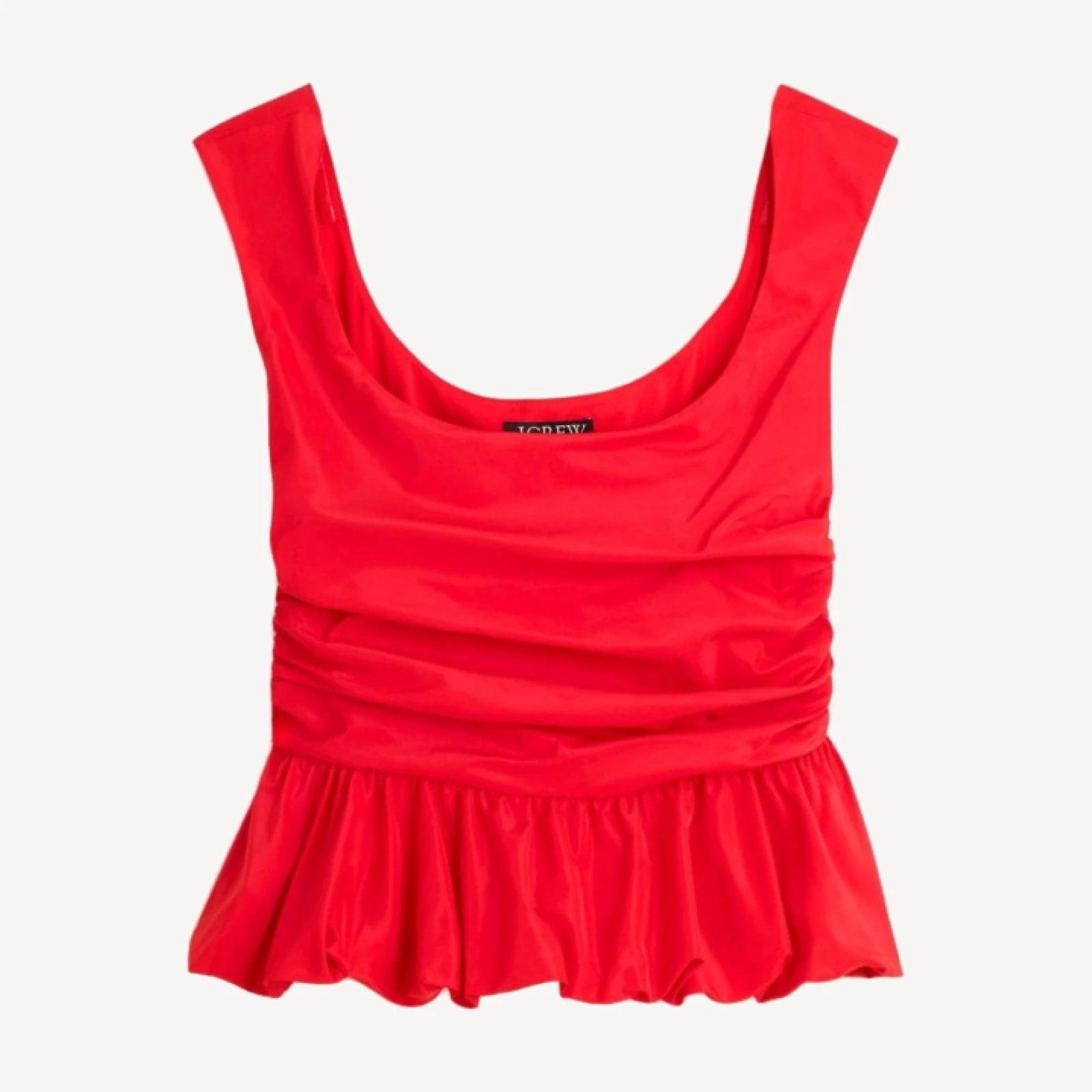 Scoopneck bubble-hem tank top