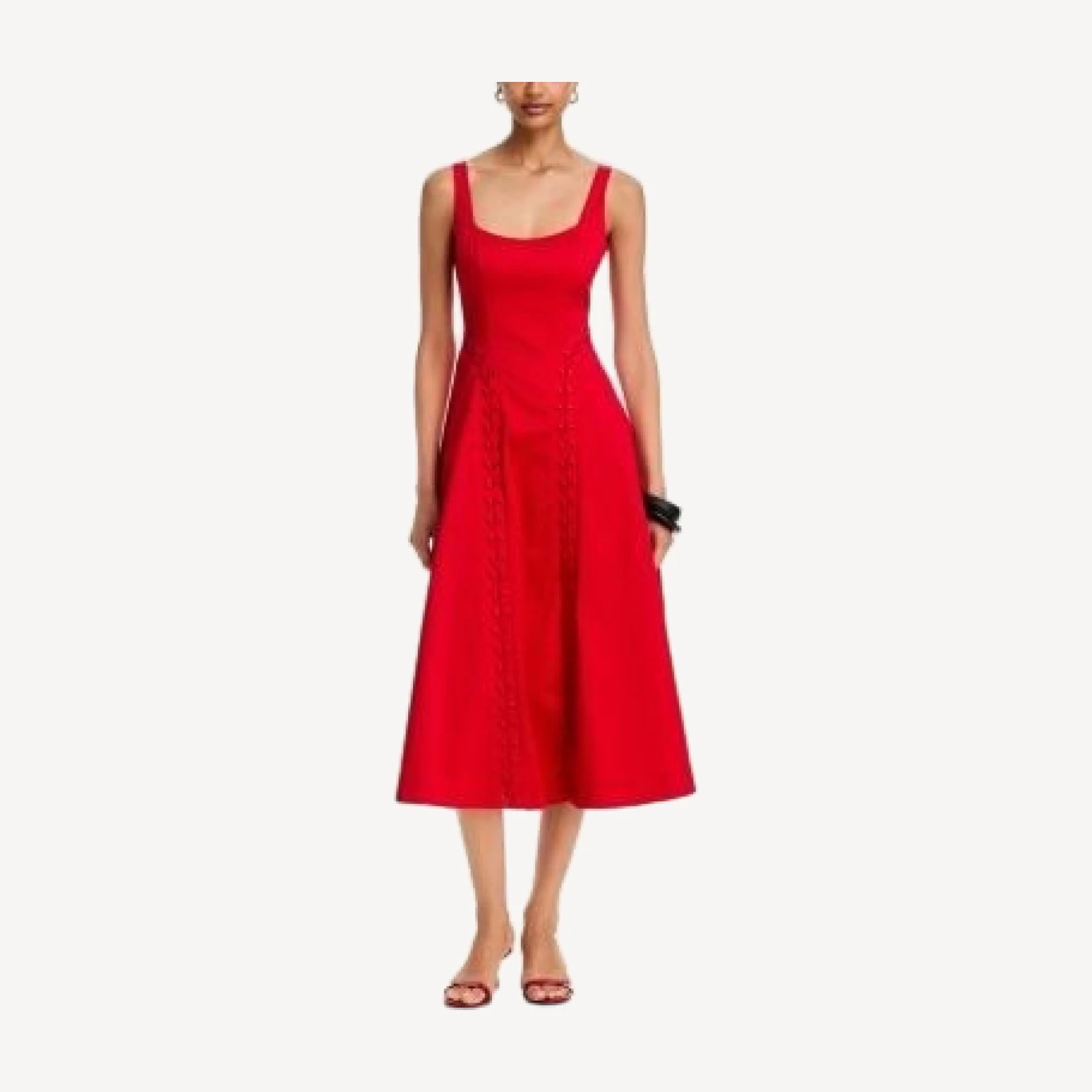 Aqua Lace Up Midi Dress - Exclusive