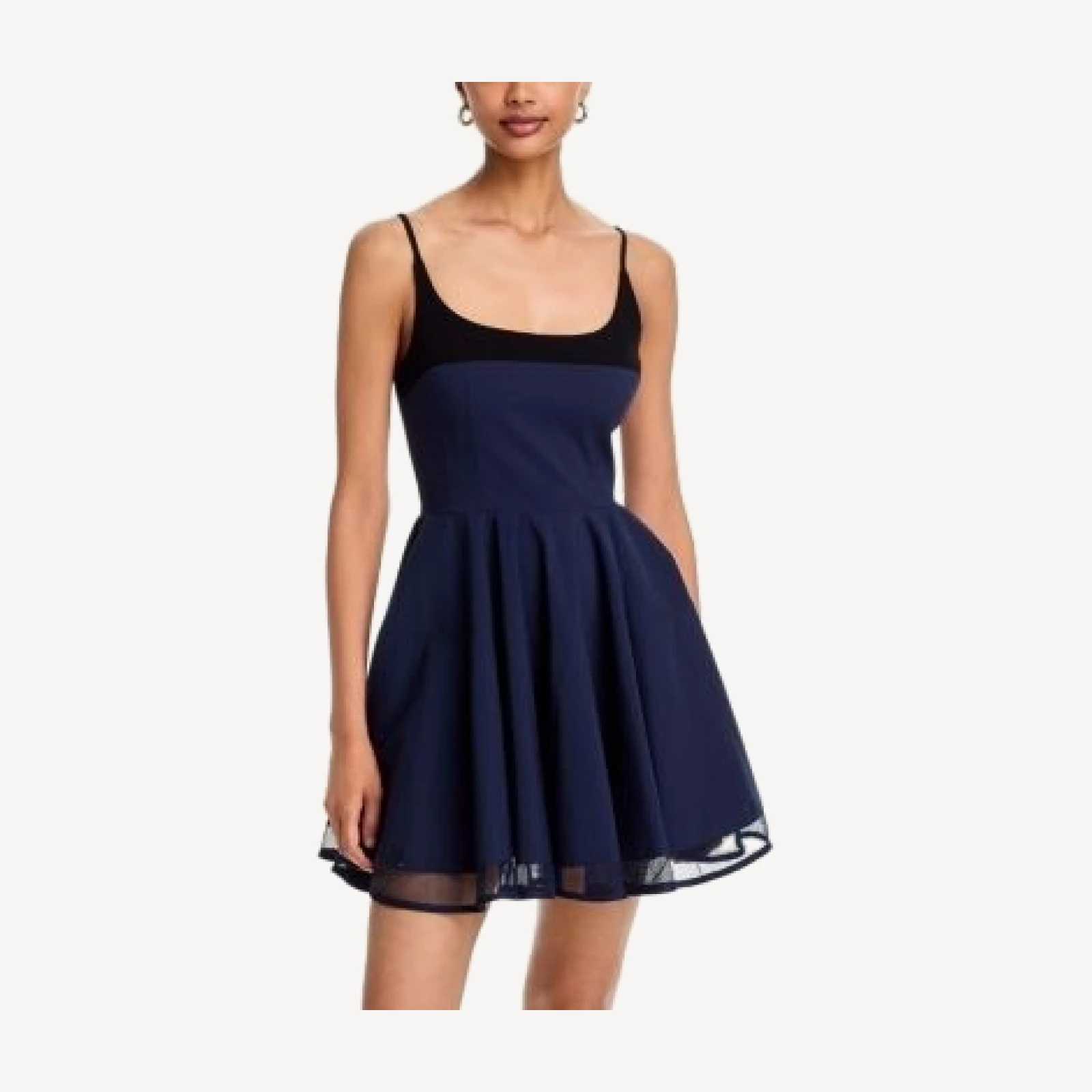 Aqua Rib Trim Mini Dress - Exclusive