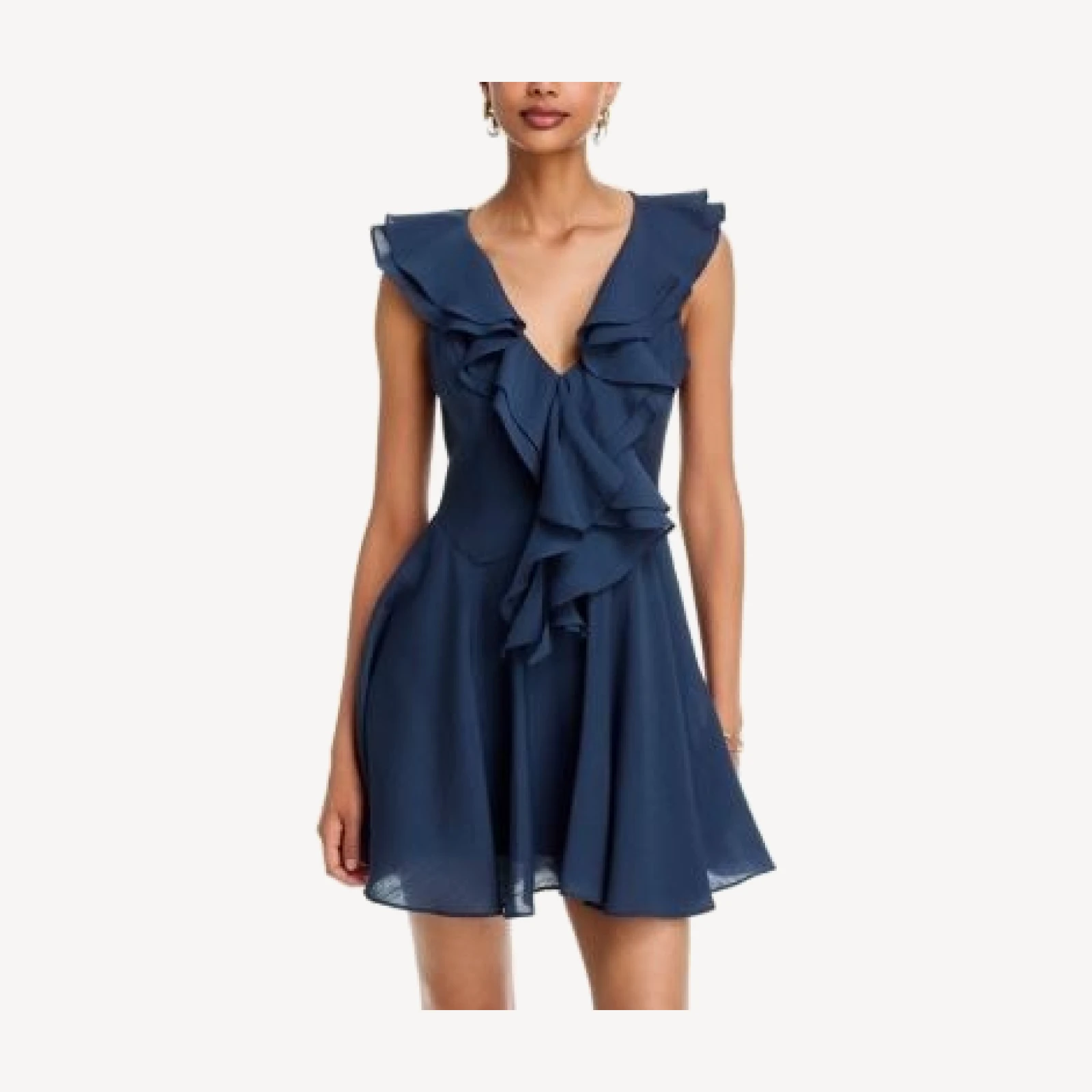 Aqua Flutter Sleeve Ruffle Mini Dress - Exclusive