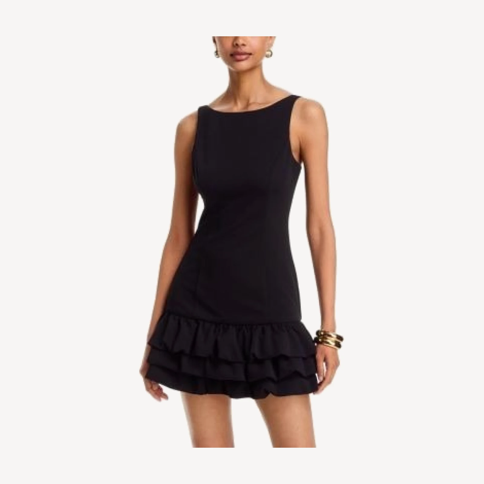 Aqua Drop Waist Ruffled Mini Dress - Exclusive