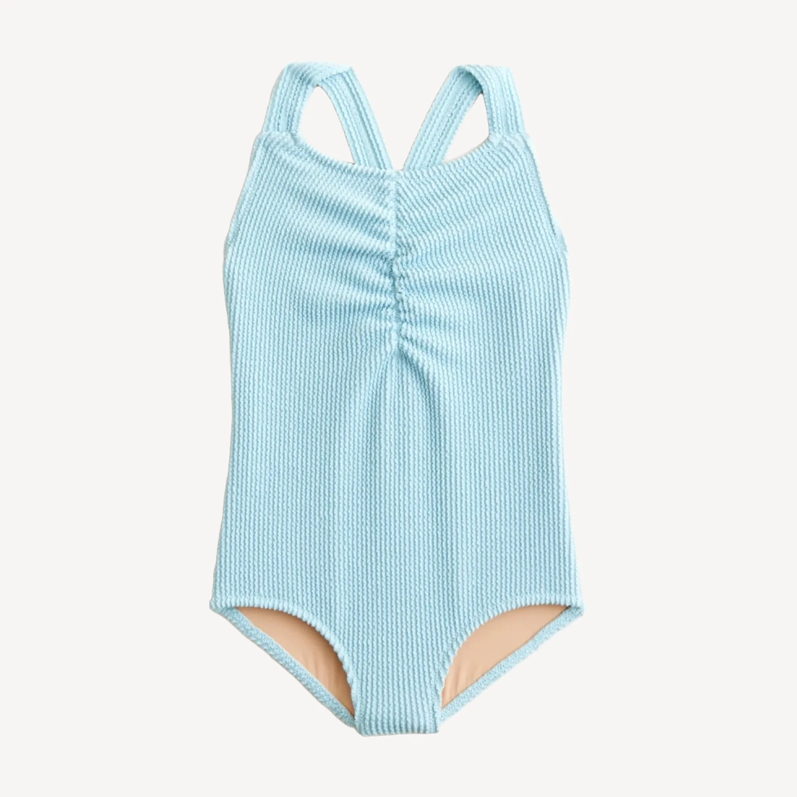 Girls' scrunchie one-piece swimsuit
