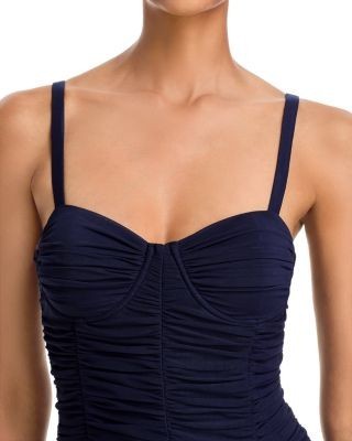 Aqua Bustier Maxi Mesh Dress - Exclusive