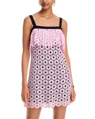 Aqua Geo Lace Mini Dress - Exclusive