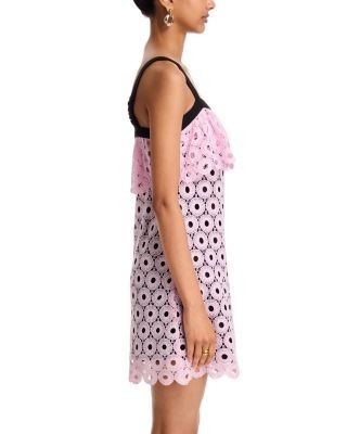 Aqua Geo Lace Mini Dress - Exclusive