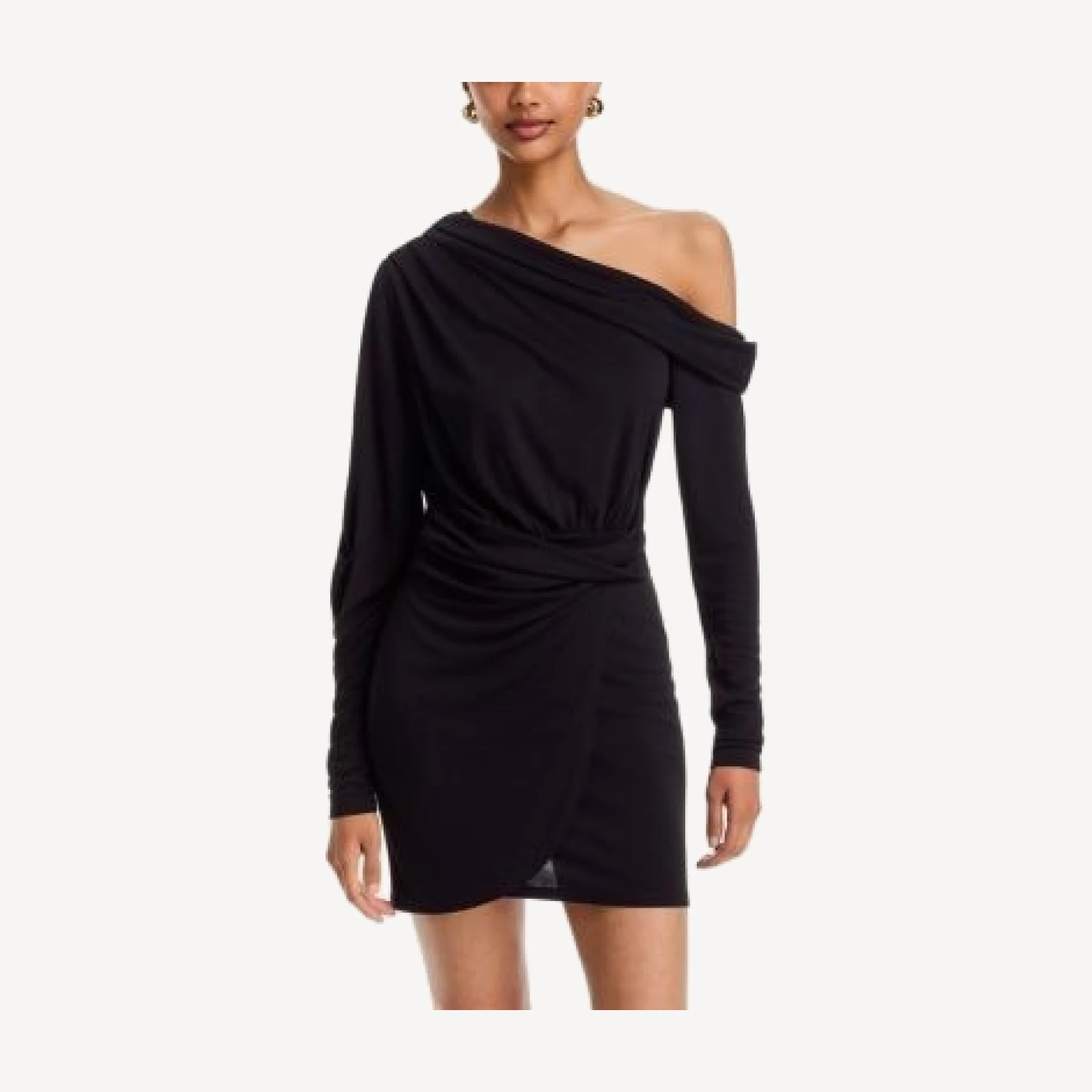 Aqua Off The Shoulder Jersey Mini Dress - Exclusive
