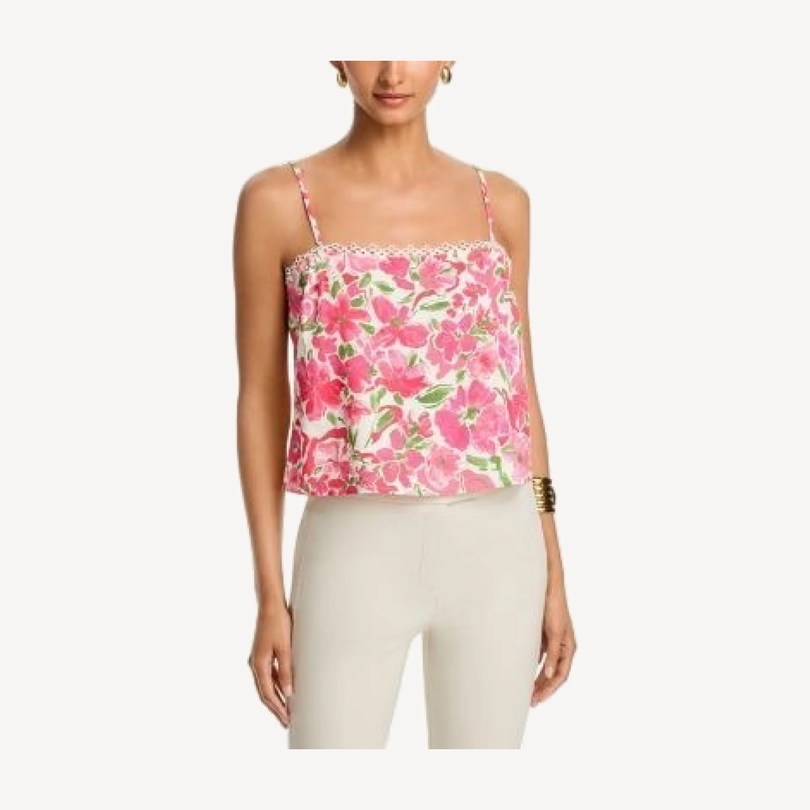 Aqua Lace Trim Cami Top - Exclusive