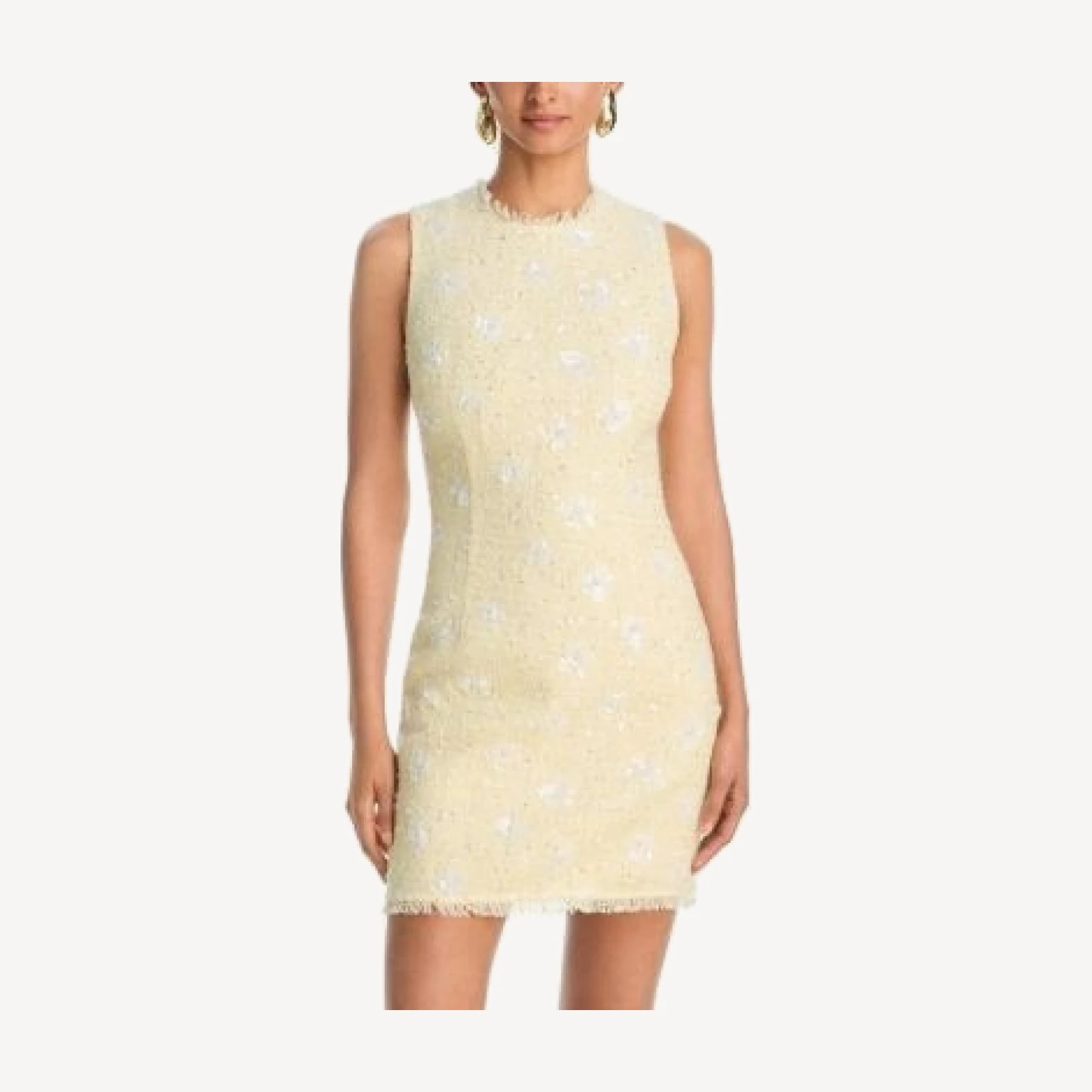 Aqua Embellished Tweed Dress - Exclusive