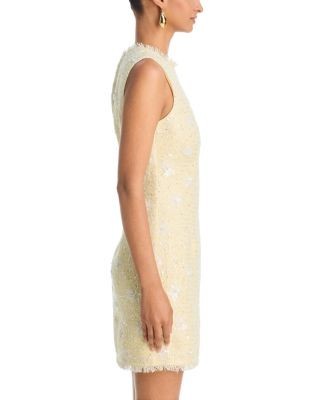 Aqua Embellished Tweed Dress - Exclusive