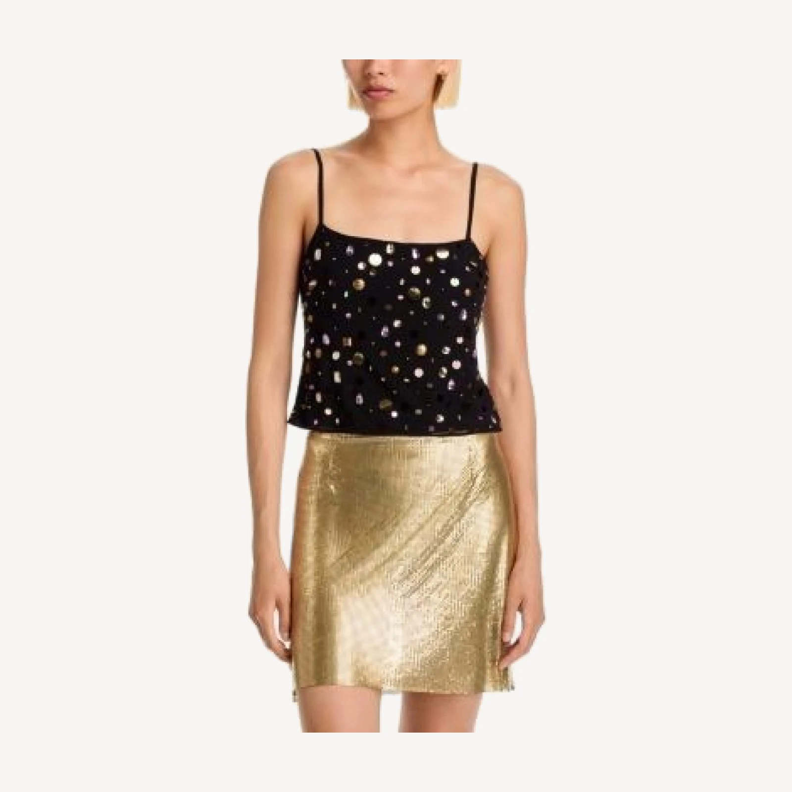 Aqua Paillette Mesh Top - Exclusive
