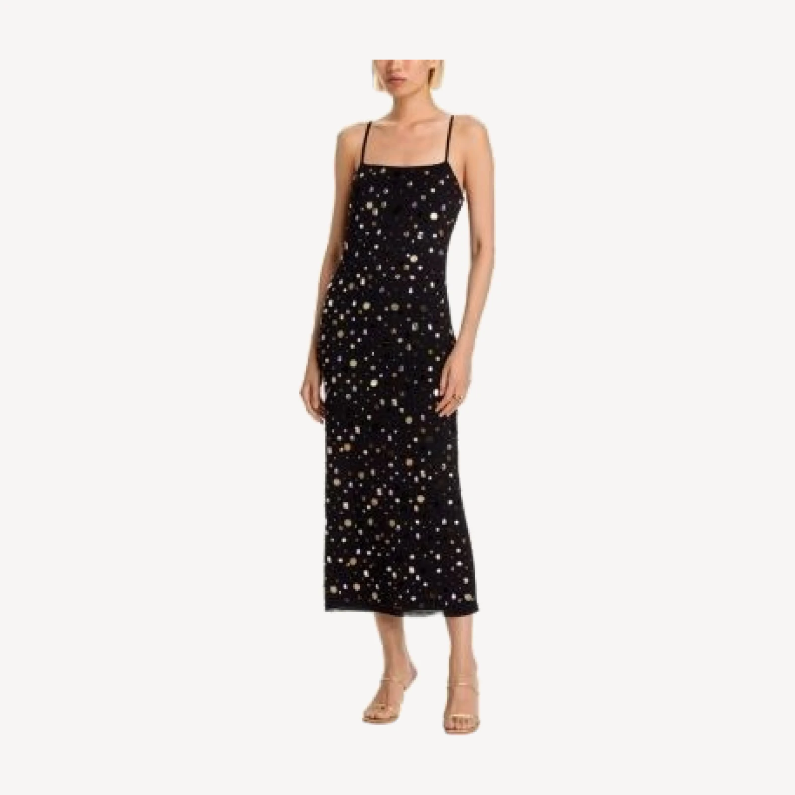 Aqua Paillette Mesh Maxi Dress - Exclusive
