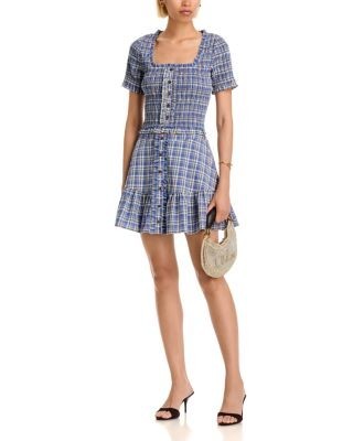 Aqua Plaid Mini Skirt - Exclusive