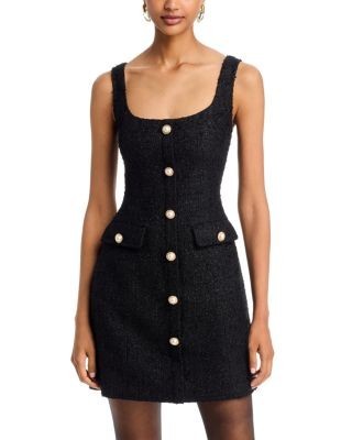 Aqua Shine Tweed Mini Dress - Exclusive