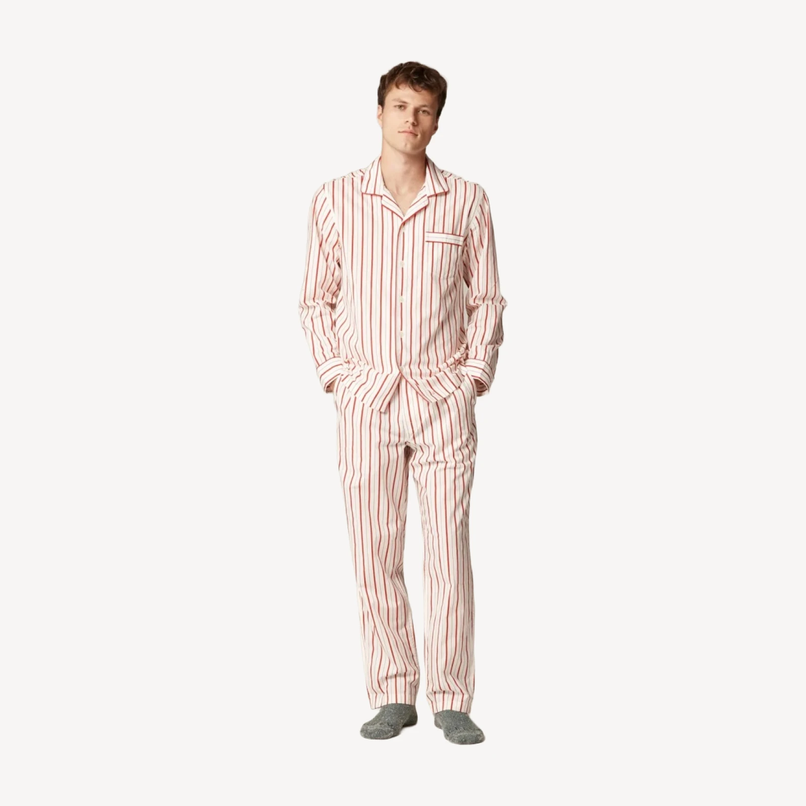Pajama set in cotton poplin