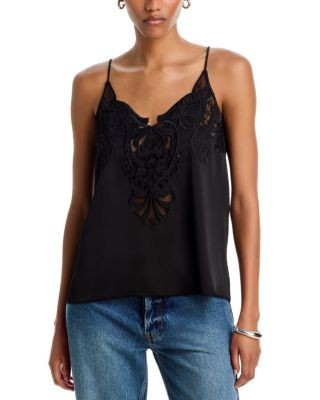 Aqua Lace Satin Inset Camisole - Exclusive