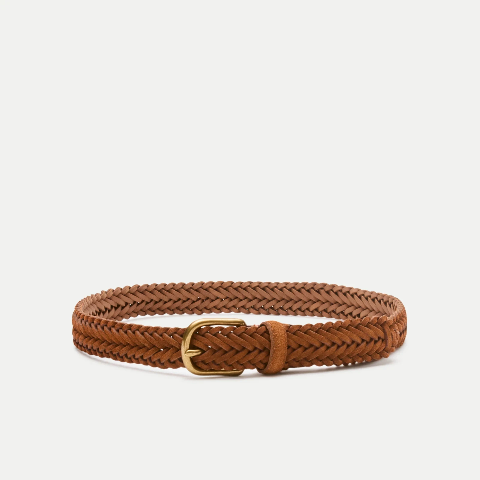 Kids' braided leather belt