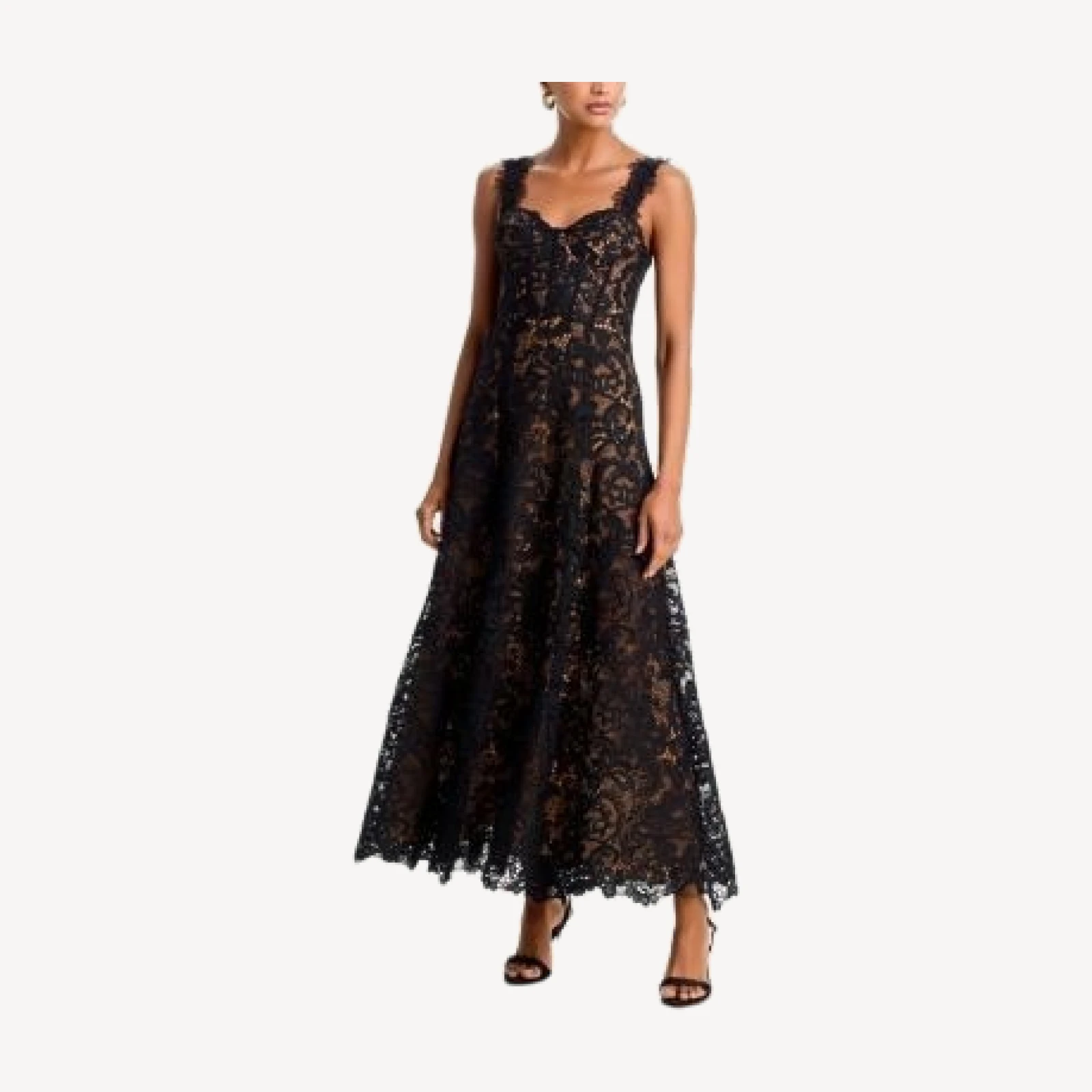 Aqua Lace Bustier Maxi Dress - Exclusive