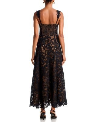 Aqua Lace Bustier Maxi Dress - Exclusive