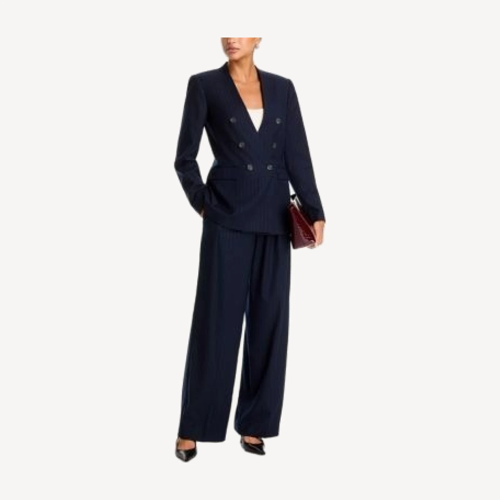 Aqua High Rise Pleated Wide Leg Pants - Exclusive
