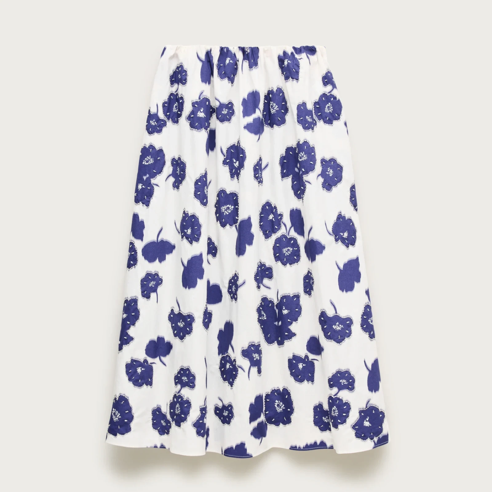 Beckett embellished midi skirt in blurred floral print
