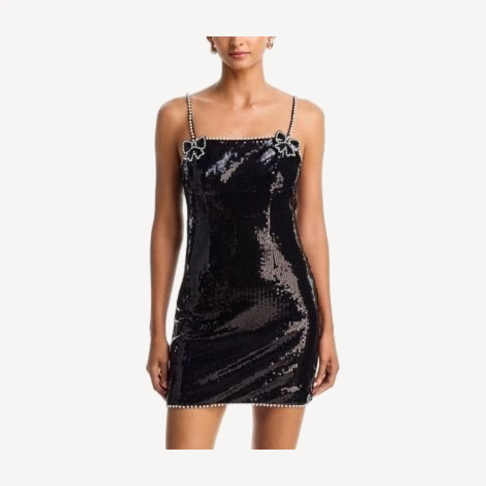 Aqua Sequinned Beaded Mini Dress - Exclusive