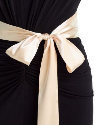 Aqua Satin Sash Ruched Maxi Dress - Exclusive
