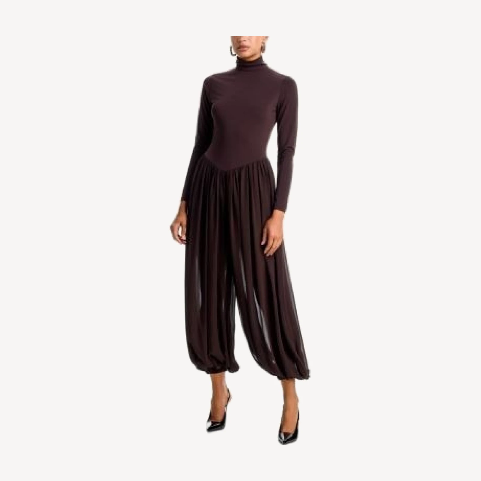 Aqua Long Sleeve Balloon Jumpsuit - Exclusive