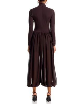 Aqua Long Sleeve Balloon Jumpsuit - Exclusive