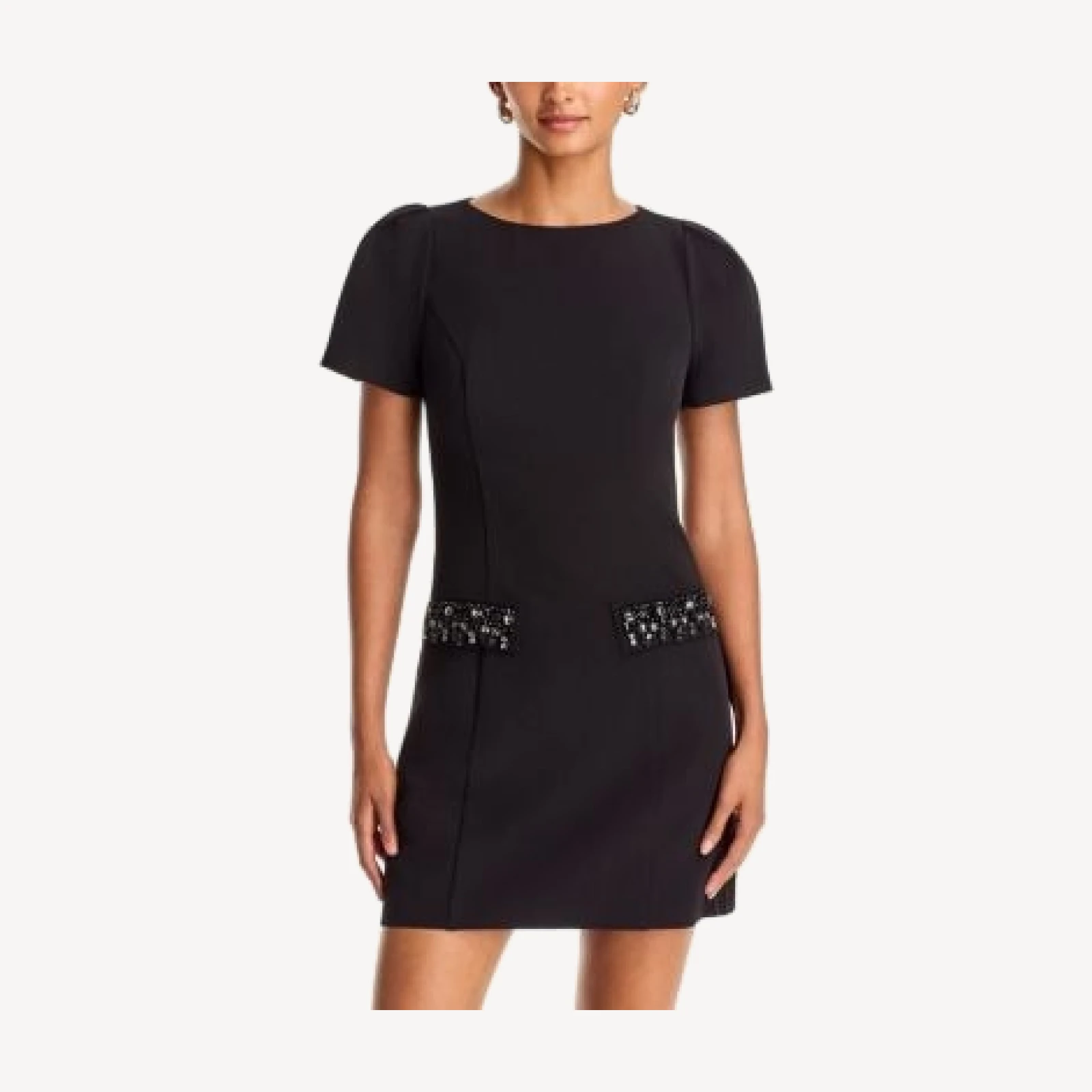 Aqua Embellished Short Sleeve Mini Dress - Exclusive