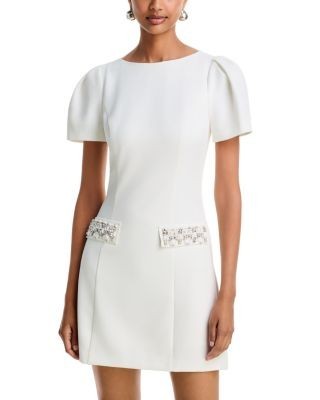 Aqua Embellished Short Sleeve Mini Dress - Exclusive