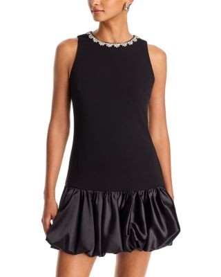 Aqua Jewel Sleeveless Bubble Mini Dress - Exclusive