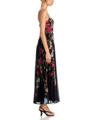 Aqua Pleated Corset Maxi Dress - Exclusive