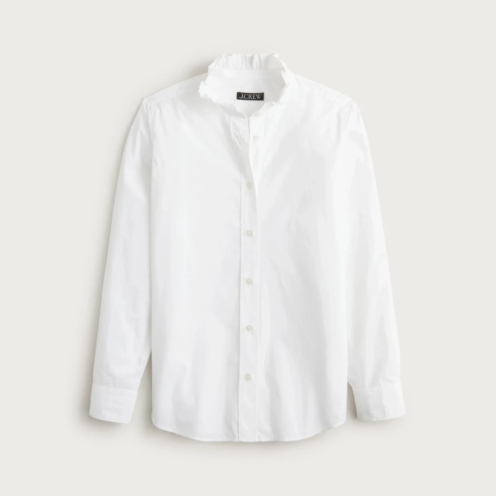 Jules ruffle-collar shirt in cotton poplin