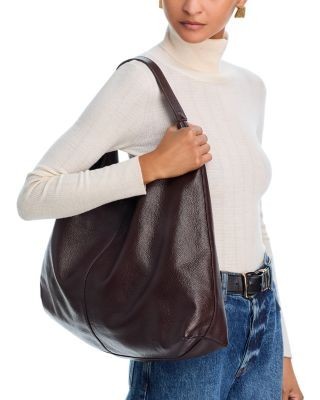 Aqua Slouchy Leather Hobo Tote - Exclusive, photo 2