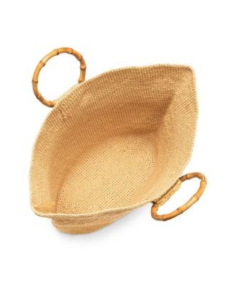 Aqua Large Raffia Tote Bag - Exclusive