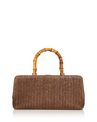 Aqua Medium Raffia Crossbody Bag - Exclusive