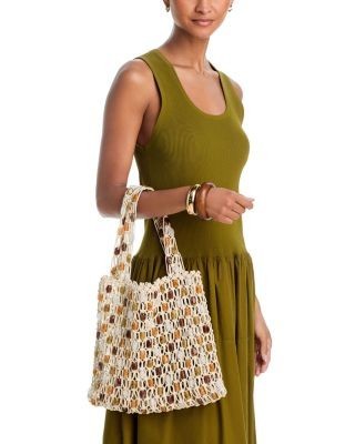 Aqua Medium Beaded Tote Bag - Exclusive, photo 2