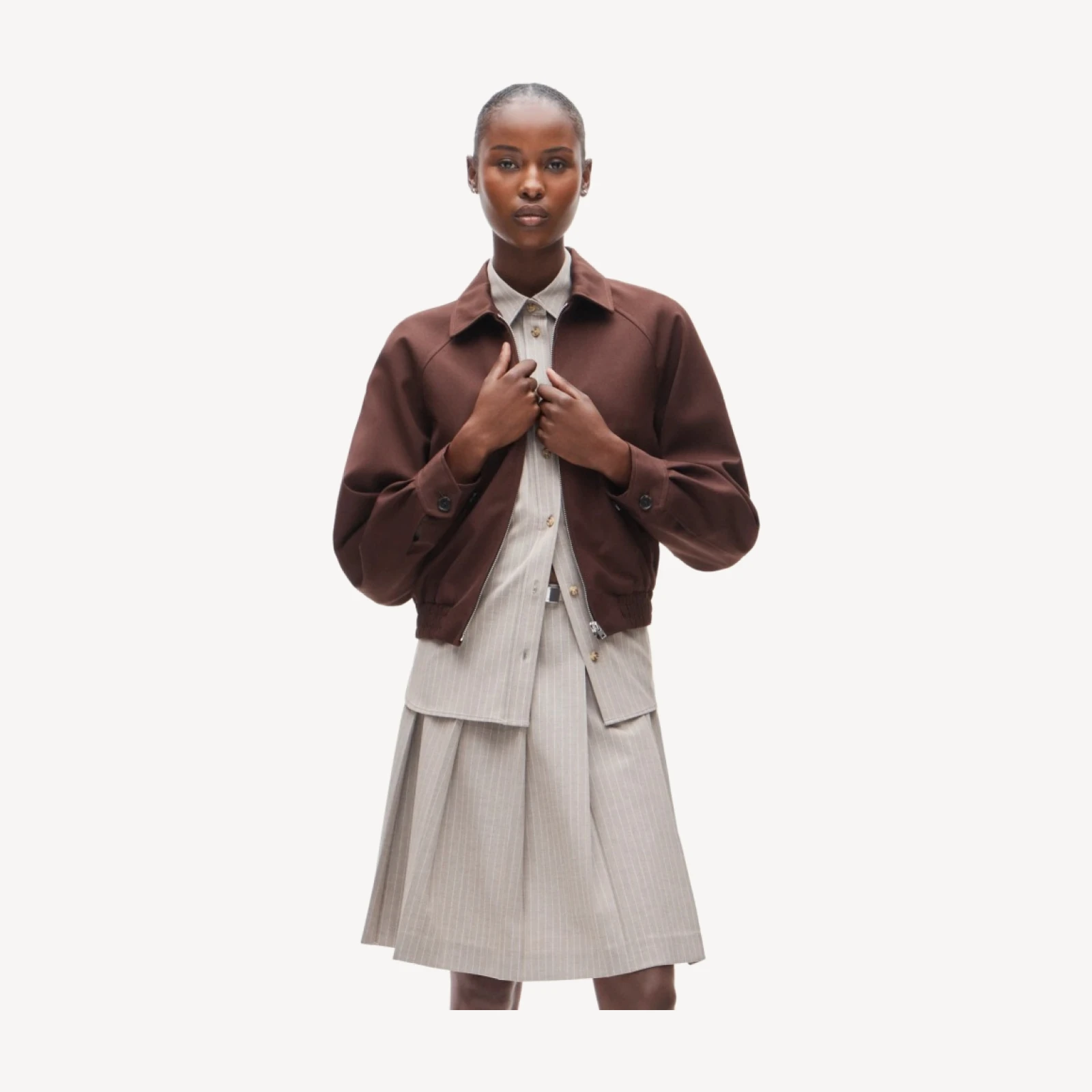 Bomber jacket in wool blend