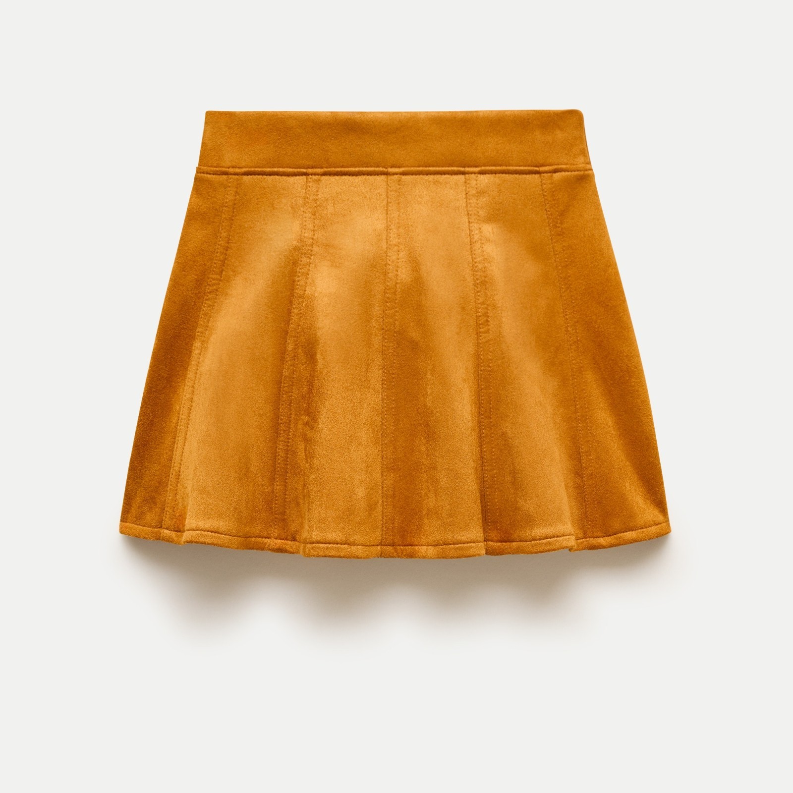 Girls' picture day skirt in faux suede