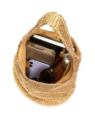 Aqua Metallic Woven Tote - Exclusive, photo 5