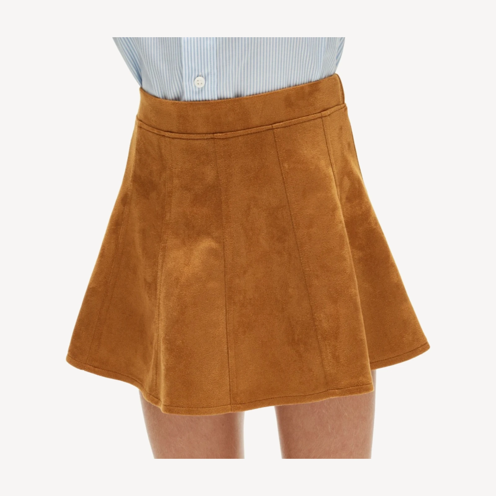 Girls' picture day skirt in faux suede