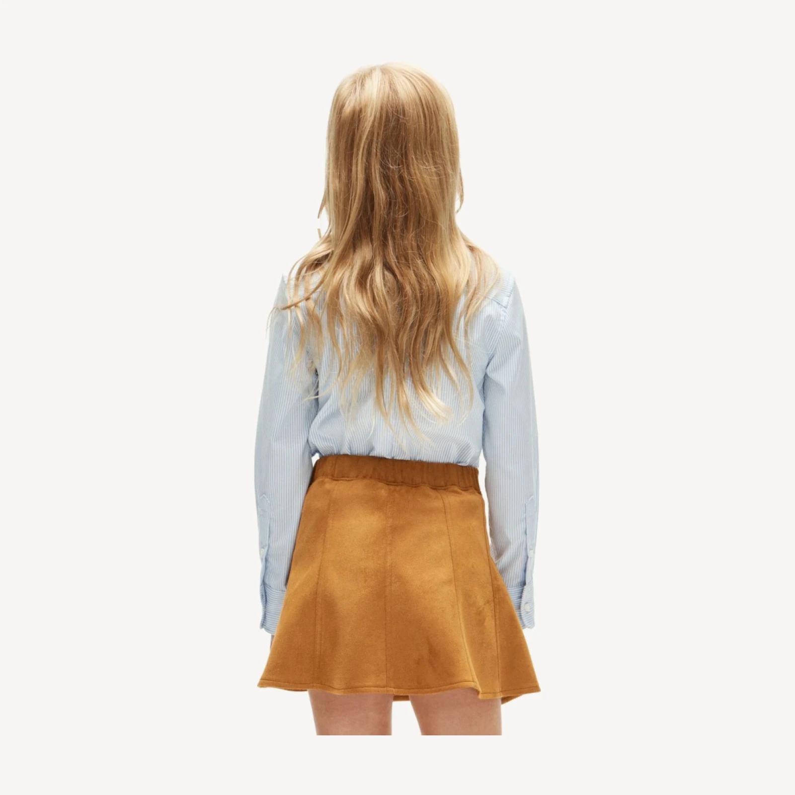 Girls' picture day skirt in faux suede