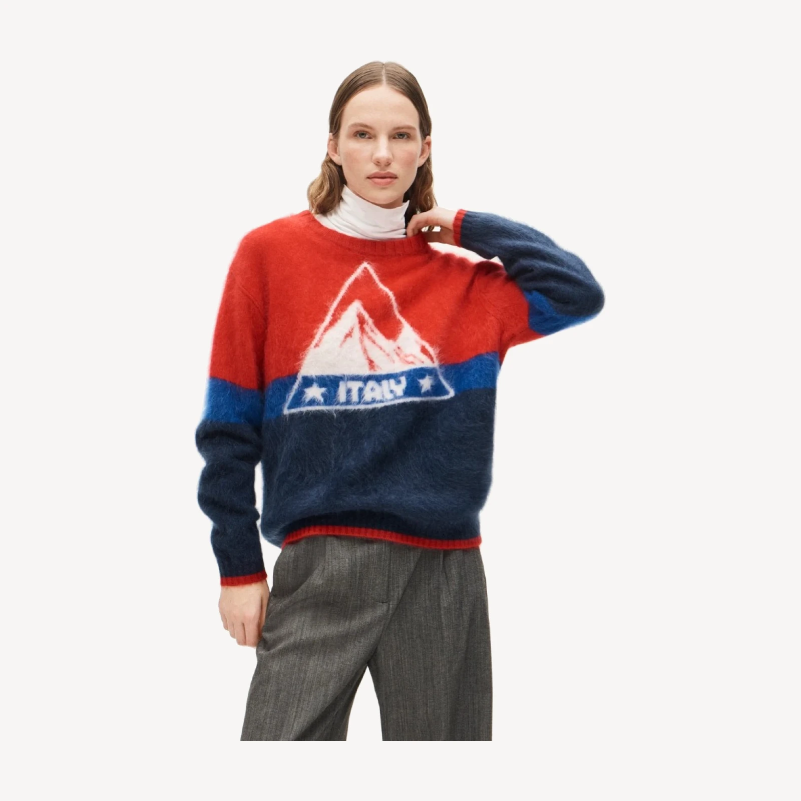 U.S. Ski & Snowboard by J.Crew graphic crewneck sweater in brushed cashmere