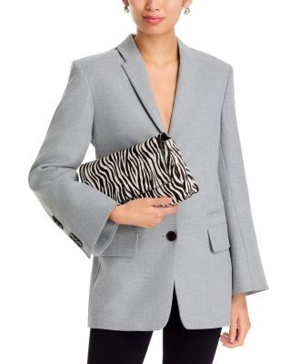 Aqua Small Calf Hair Clutch - Exclusive, photo 2