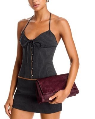 Aqua Small Calf Hair Clutch - Exclusive, photo 8