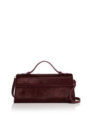 Aqua East West Calf Hair Top Handle Shoulder Bag - Exclusive