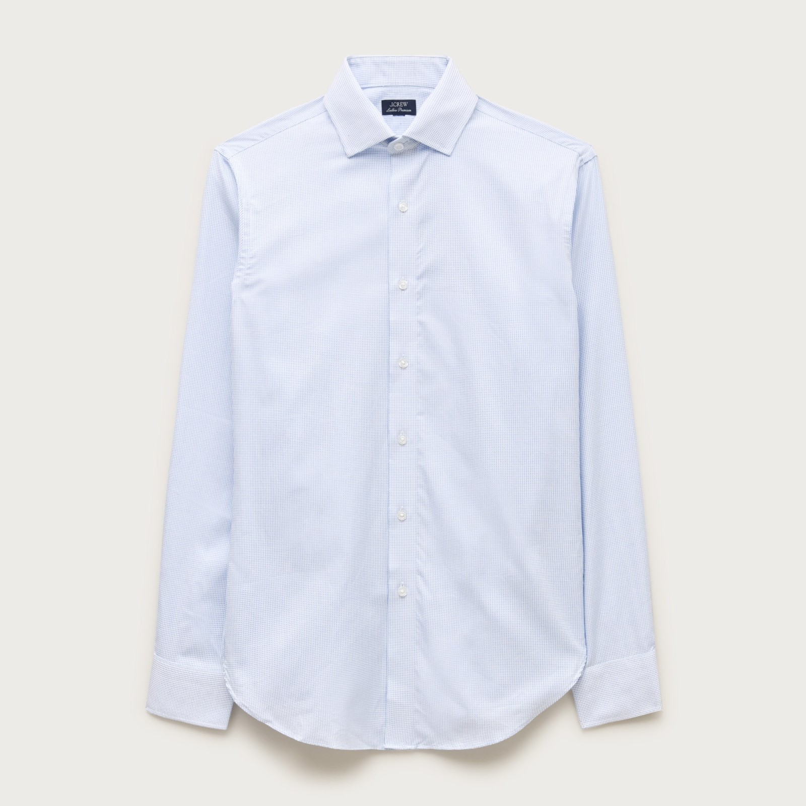Slim-fit Ludlow Premium fine cotton dress shirt in dobby